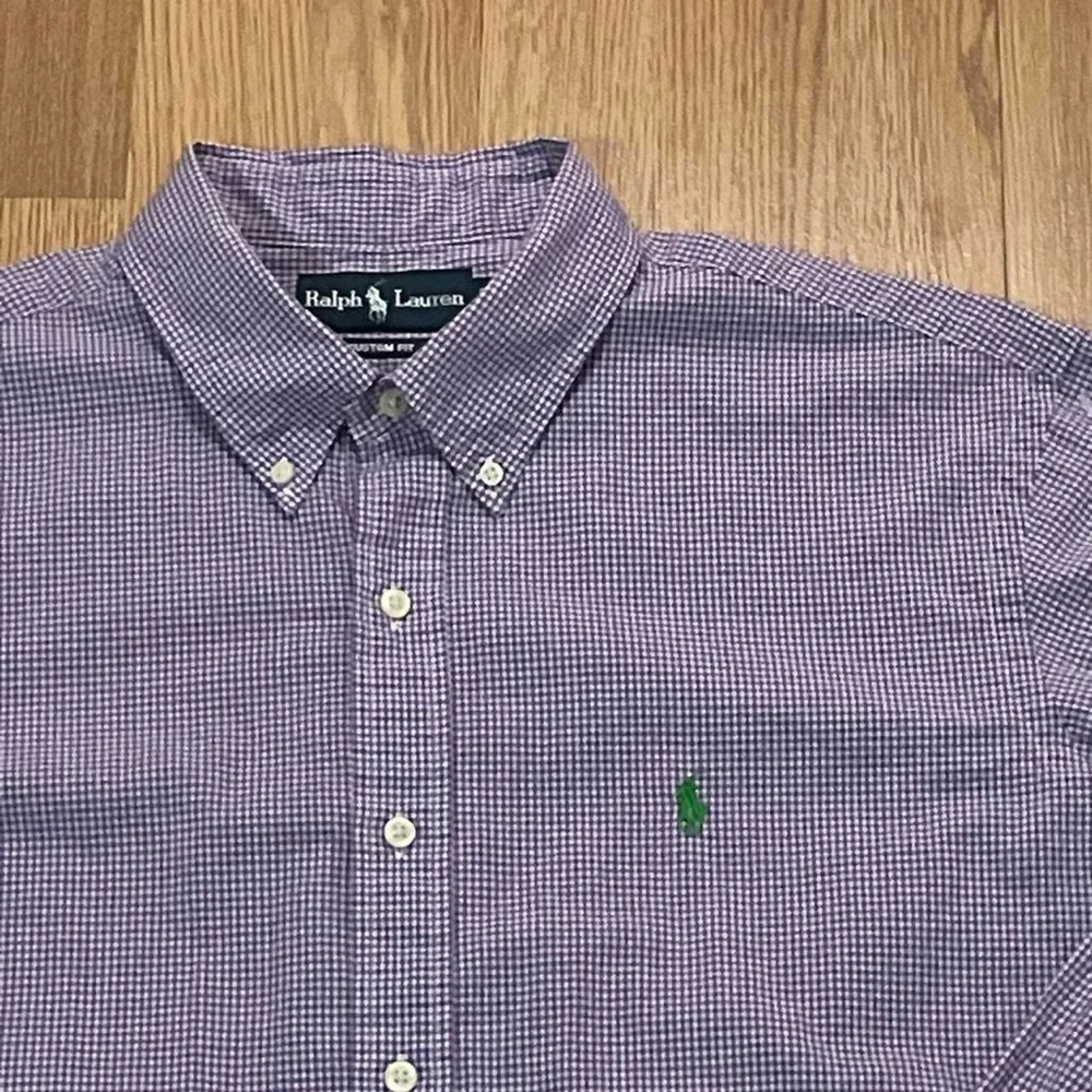 Polo Ralph Lauren Men’s XL Long Sleeve Button Down Shirt Purple Gingham Custom